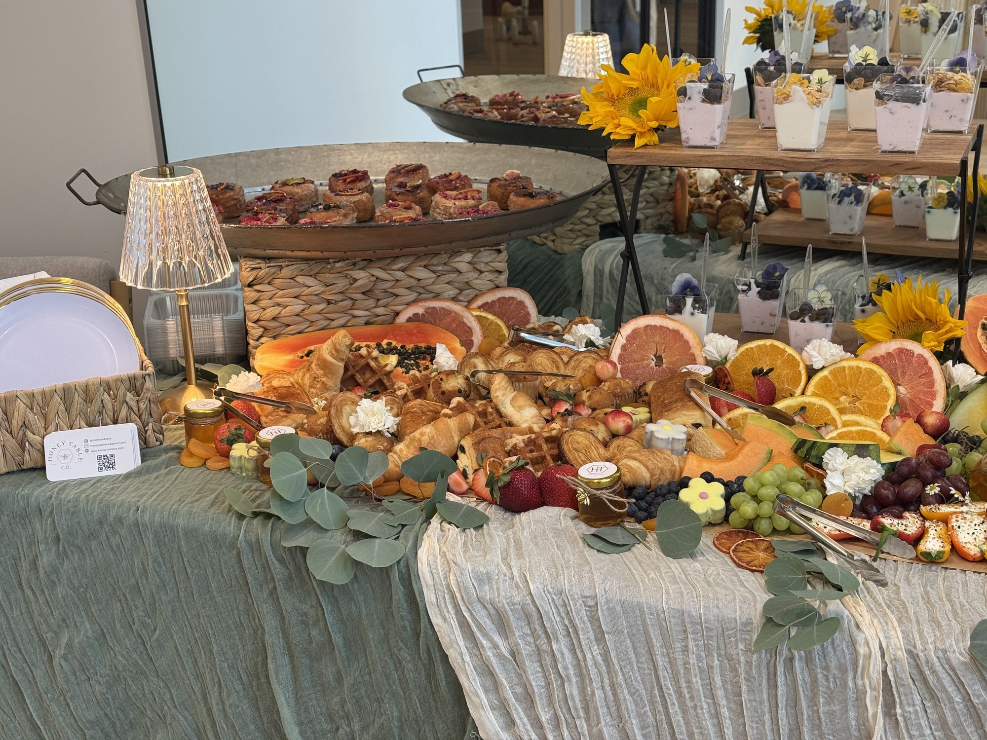 Flat Lay Grazing Charcuterie Table
